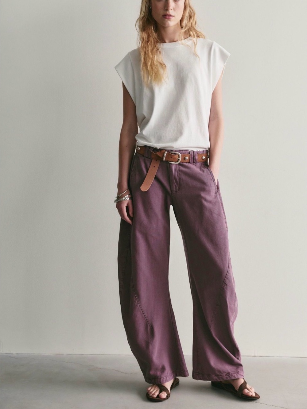 NWT Free People Spotlight Washed Barrel Chino Trousers